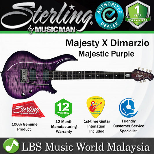 Sterling MAJ200XFM Majesty X Dimarzio Electric Guitar - Majestic Purple (MAJ200X MAJ200 FM)