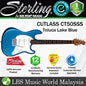 Sterling Cutlass CT50SSS Poplar Body Electric Guitar With Tremolo Rosewood Fingerboard - Toluca Lake Blue (TLB)