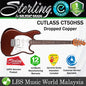 Sterling Cutlass CT50HSS Poplar Body Electric Guitar With Tremolo Rosewood Fingerboard - Dropped Copper (DCP)