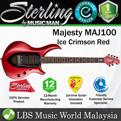 Sterling MAJ100 John Petrucci Majesty Electric Guitar Rosewood Fingerboard - Ice Crimson Red (MAJ 100)