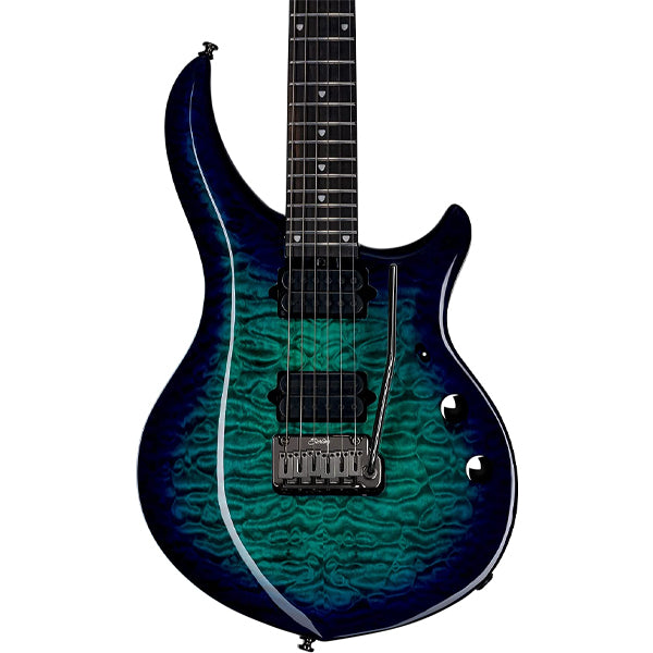 Sterling MAJ200XQM Majesty X Dimarzio Electric Guitar - Cerulean Paradise (MAJ200 MAJ200X QM)
