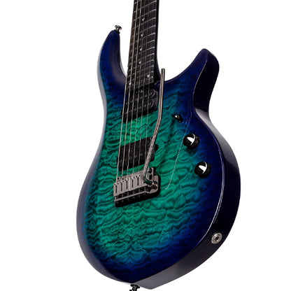 Sterling MAJ200XQM Majesty X Dimarzio Electric Guitar - Cerulean Paradise (MAJ200 MAJ200X QM)