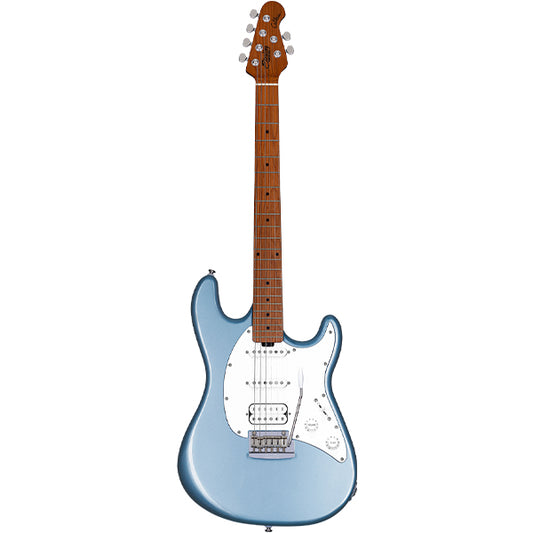 Sterling Cutlass CT50HSS Poplar Body Electric Guitar With Tremolo Roasted Maple Fingerboard -Firemist Silver (FSV)