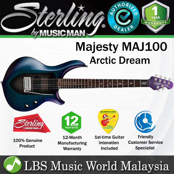 Sterling MAJ100 John Petrucci Majesty Electric Guitar Rosewood Fingerboard - Arctic Dream (MAJ 100)