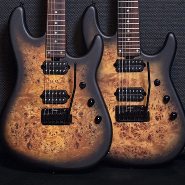 Sterling Richardson6 Jason Richardson’s Cutlass Electric Guitar - Natural Poplar Burl Burst (Richardson 6)