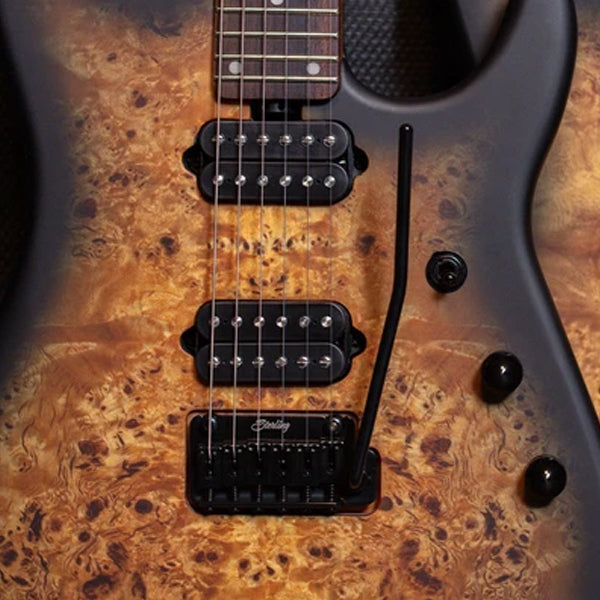 Sterling Richardson6 Jason Richardson’s Cutlass Electric Guitar - Natural Poplar Burl Burst (Richardson 6)