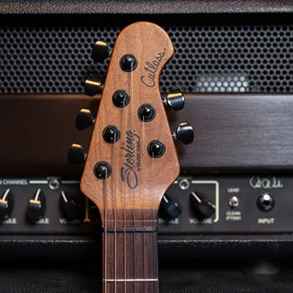 Sterling Richardson6 Jason Richardson’s Cutlass Electric Guitar - Natural Poplar Burl Burst (Richardson 6)