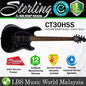 Sterling by Ernie Ball Music Man CT30HSS Cutlass Short Scale Electric Guitar - Stealth Black (CT30HSS-SBK)