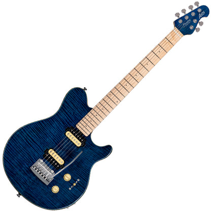Sterling by Ernie Ball Music Man AX3FM Axis Flame Maple Electric Guitar - Neptune Blue (AX3FM-NBL)