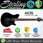 Sterling by Ernie Ball Music Man AX3S Axis Electric Guitar with Tremolo- Black Edition (AX3S-BK)