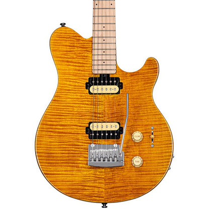 Sterling by Ernie Ball Music Man AX3FM Axis Flame Maple Electric Guitar - Trans Gold (AX3FM-TGO)