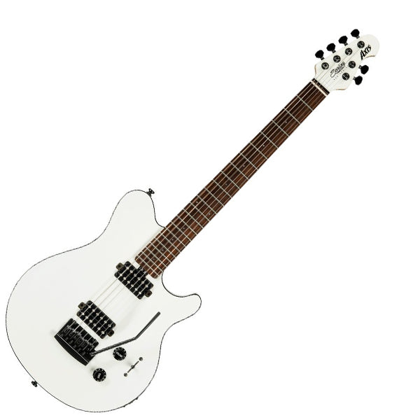 Sterling by Ernie Ball Music Man AX3S Axis Electric Guitar with Tremolo- White Edition (AX3S-WH)