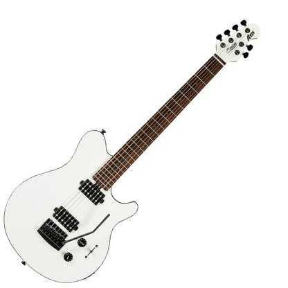 Sterling by Ernie Ball Music Man AX3S Axis Electric Guitar with Tremolo- White Edition (AX3S-WH)