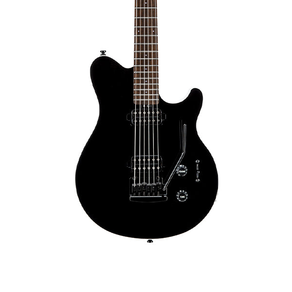 Sterling by Ernie Ball Music Man AX3S Axis Electric Guitar with Tremolo- Black Edition (AX3S-BK)