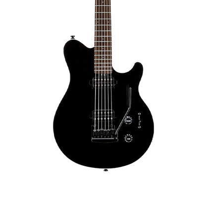 Sterling by Ernie Ball Music Man AX3S Axis Electric Guitar with Tremolo- Black Edition (AX3S-BK)