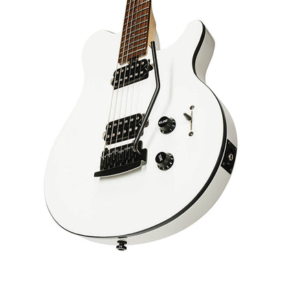 Sterling by Ernie Ball Music Man AX3S Axis Electric Guitar with Tremolo- White Edition (AX3S-WH)