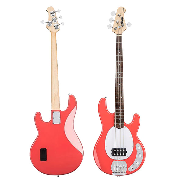 Sterling by Ernie Ball Music Man Ray4 Stingray Bass Guitar- Fiesta Red (Ray4-FRD)