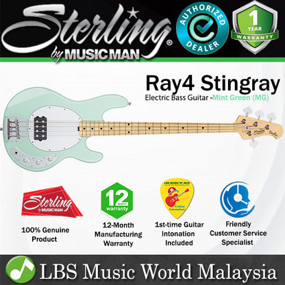 Sterling by Ernie Ball Music Man Ray4 Stingray Bass Guitar- Mint Green (Ray4-MG)