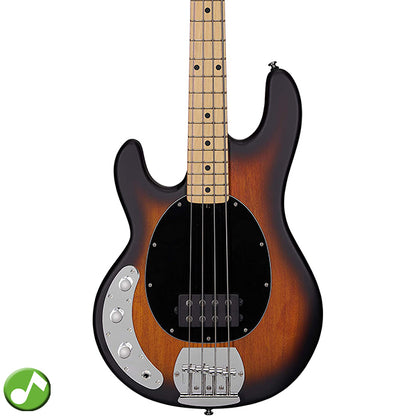 Sterling by Ernie Ball Music Man Ray4 Stingray Lefthanded Bass Guitar - Vintage Sunburst Satin (RAY4LH-VSBS)