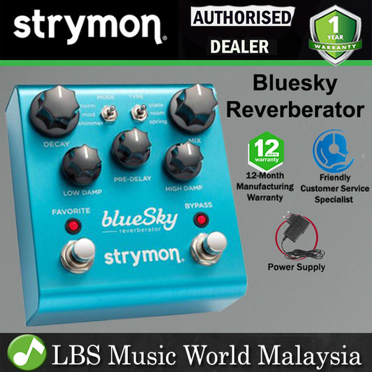 Strymon blueSky Reverberator Digital Stereo Reverb Guitar Multi Effects Pedal (Blue Sky)