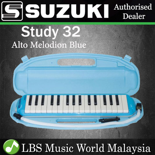 Suzuki Study 32 Alto Melodion with Case Mouth Organ, Melodica and Pianica - Blue (Study32)
