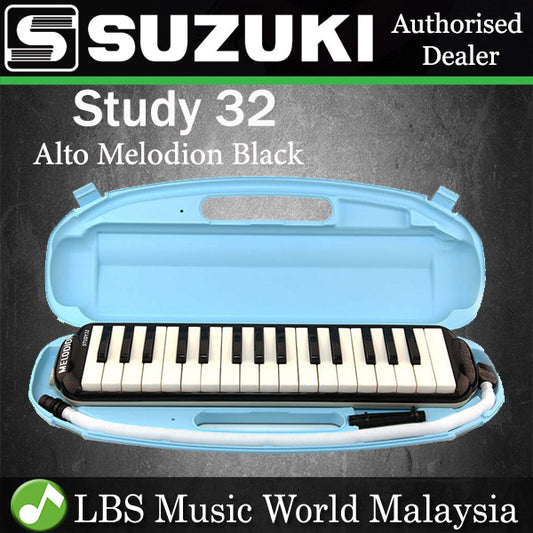Suzuki Study 32 Alto Melodion with Case Mouth Organ, Melodica and Pianica - Black (Study32)