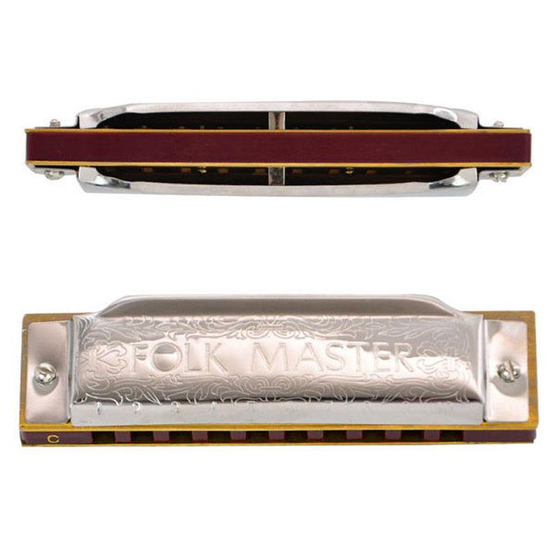Suzuki Harmonica Folkmaster 10 Hole Diatonic Standard Harmonicas With Case (1072)