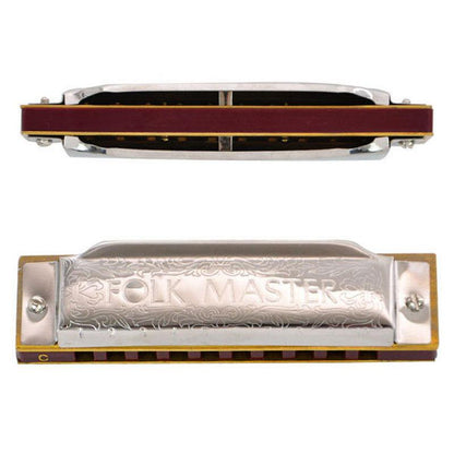 Suzuki Harmonica Folkmaster 10 Hole Diatonic Standard Harmonicas With Case (1072)