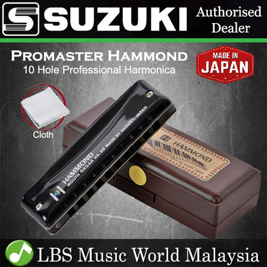 Suzuki Harmonica HA-20 10 Hole Promaster Hammond Diatonic Harmonicas (HA20 HA 20)