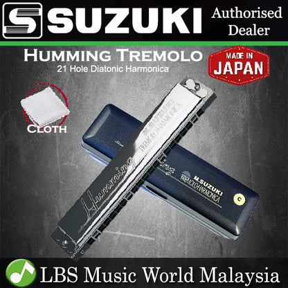 Suzuki Harmonica SU-21H 21 Hole Humming Tremolo Diatonic Deluxe Harmonicas (SU21 SU21H)