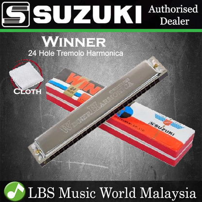 Suzuki Harmonica Tremolo Winner 16 20 24 Hole Harmonica Mouth Organ C Key