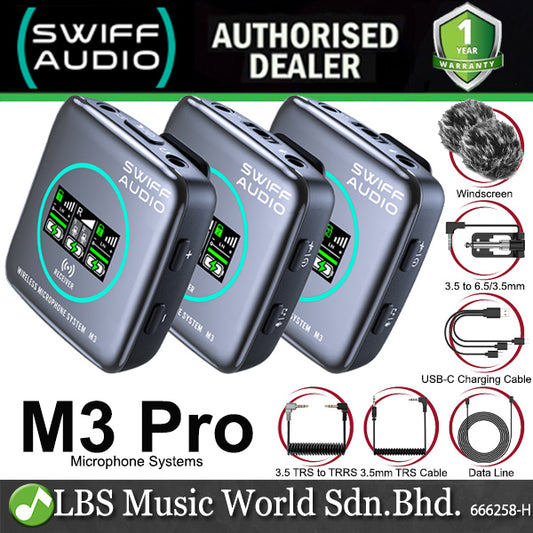 Swiff Audio M3 Pro Rechargeable Wireless Microphone System with Guitar and Keyboard Input