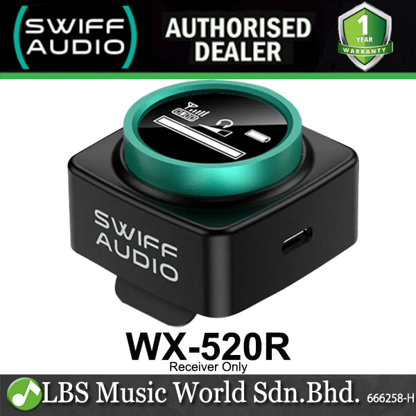 Swiff Audio WX-520 Stereo Mic In Ear Wireless Monitor Earphone System for Headphone and IEM (WX520)