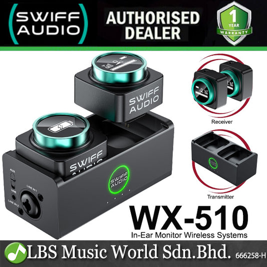 Swiff Audio WX-510 5.8 Ghz In Ear Monitor Receiver Wireless System for IEM Earphone and Mic Input (WX510R)