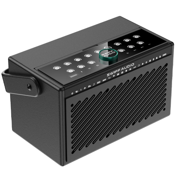 Swiff Audio S100 100 Watt Multifunctional Rechargeable Amplifier with 5.8G Wireless System, UHF Microphone, Drum Machine and Bluetooth