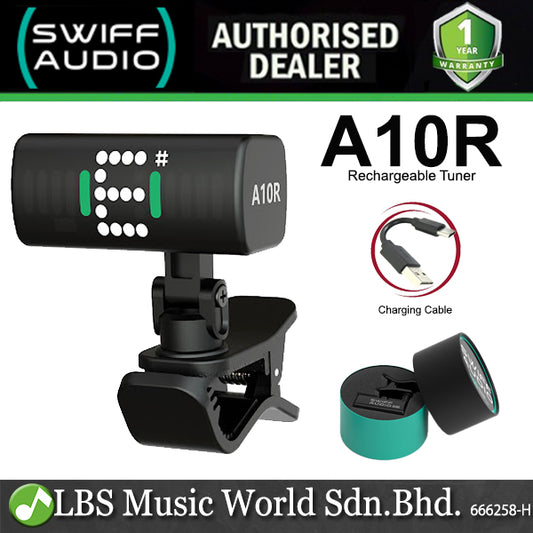 Swiff Audio A10R Portable Rechargeable Clip on Chromatic Tuner Built in Sensitive Buzzer (A10 R)