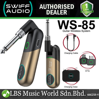 Swiff Audio WS-85  3 in 1 Wireless Guitar System with OTG, In Ear Monitor and Charging Case (WS85)
