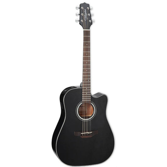 Takamine GD30CE-BLK Cutaway Dreadnought Solid Spruce Top Acoustic Electric Guitar with Bag - Black (GD30CE BLK)