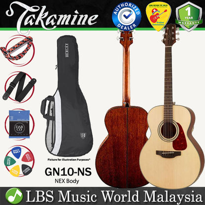 Takamine GN10-NS Nex Body Spruce Top Acoustic Guitar with Bag - Natural Satin (GN10 NS)