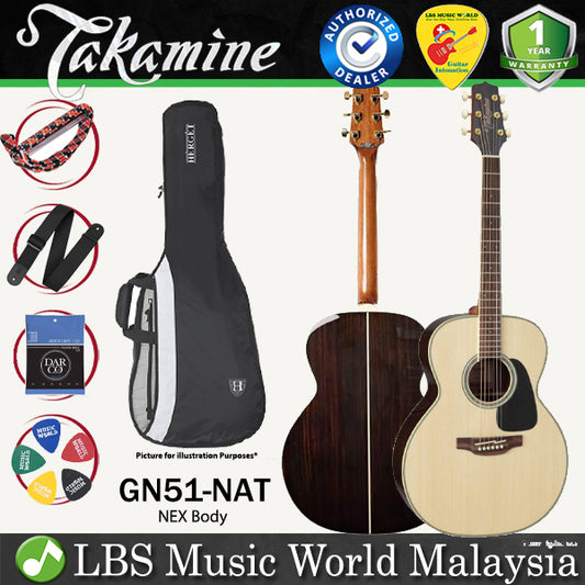 Takamine GN51-NAT NEX Body Solid Spruce Top Acoustic Guitar with Bag - Natural (GN51 NAT)