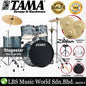 Tama Stagestar SG52KH6 5 Piece Drum Set with Zildjian ZP4PK Cymbal Set - 22 Inch Bass Drum (Stage Star)