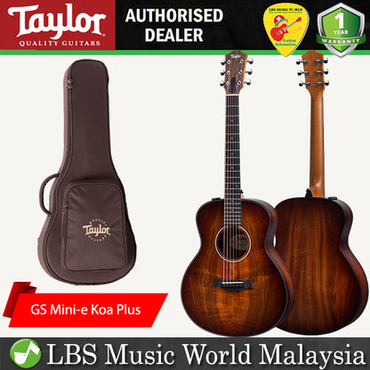 Taylor GS Mini-e Koa Plus Hawaiian Koa Top Acoustic Electric Guitar With Aerocase (Mini e)
