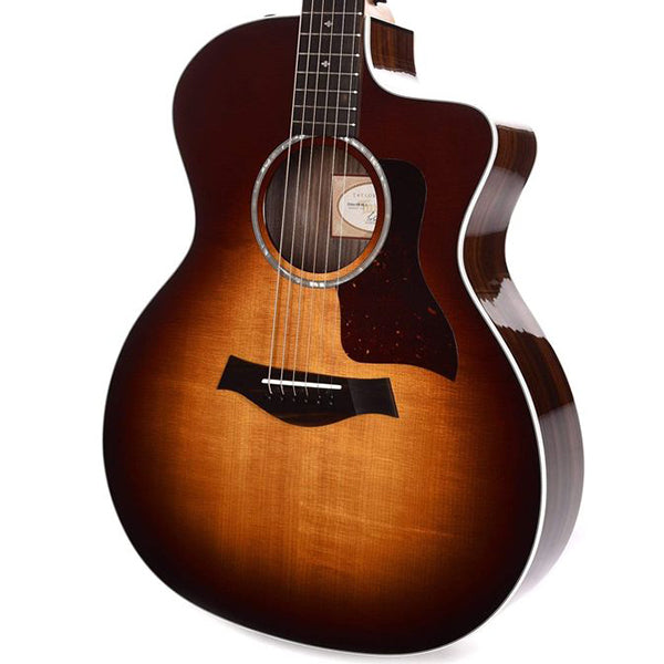 Taylor 214ce-SB DLX Grand Auditorium Acoustic Electric Guitar with Case - Tobacco Sunburst (214ce)