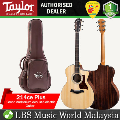 Taylor 214ce Plus Grand Auditorium Solid Sitka Spruce Top Acoustic Electric Guitar - Natural (214 ce)