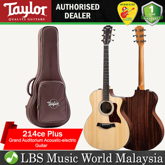 Taylor 214ce Plus Grand Auditorium Solid Sitka Spruce Top Acoustic Electric Guitar - Natural (214 ce)