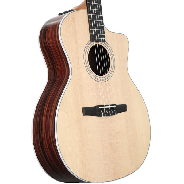 Taylor 214ce-N Nylon String Grand Auditorium Solid Spruce Top Classical Electric Guitar - Natural (214 ce)