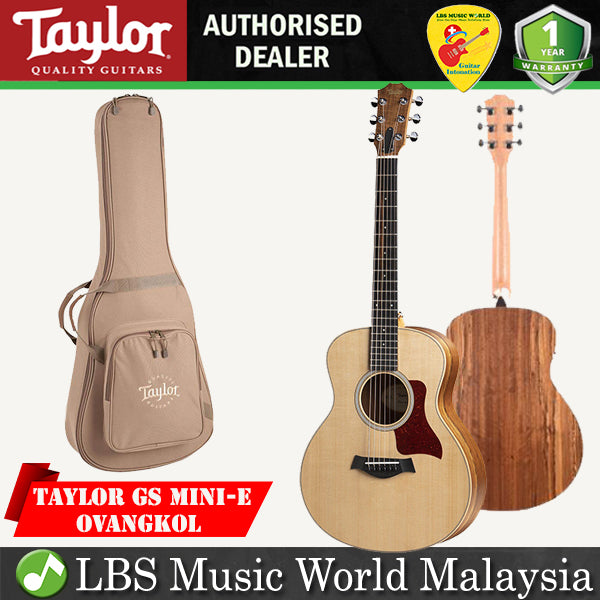 Taylor GS Mini-e Ovangkol Limited Edition Solid Sitka Spruce Acoustic Electric Guitar Natural (GS Mini)