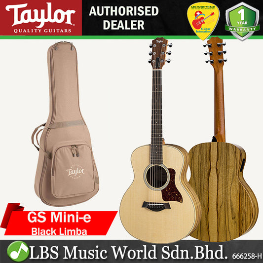 Taylor GS Mini-e Black Limba Limited Edition Acoustic Electric Guitar (GS Mini e)