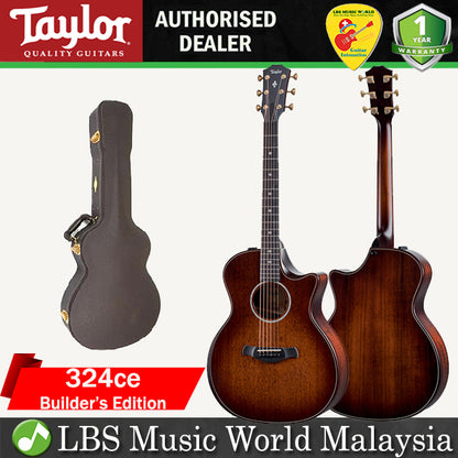 Taylor 324ce Builder’s Edition V-Class Bracing Grand Auditorium Acoustic Electric Guitar Shaded Edge Burst (324 ce)