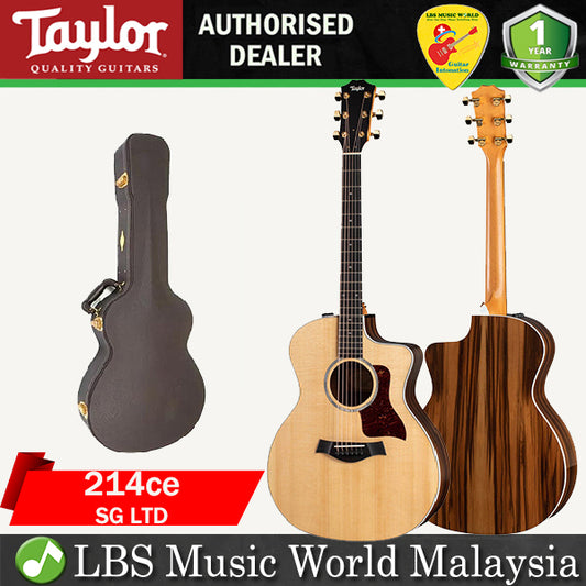 Taylor 214ce SG LTD Fumed Sweet Gum Grand Auditorium Guitar Sitka Spruce Top Acoustic Electric Guitar (214 CE)